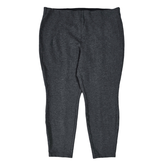 White House Black Market Pants - White House Black Market Heather Gray Ponte Knit Back Seam Cropped Leggings